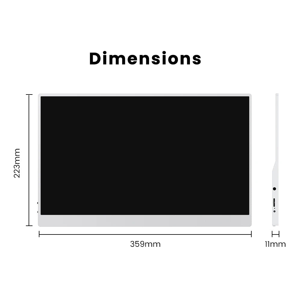 UPERFECT 15.6" Portable Monitor Travel Monitor For PS5 Switch Computer Laptops Mobilephone 1080P Ultra Slim Screen Extender With Built In Stand