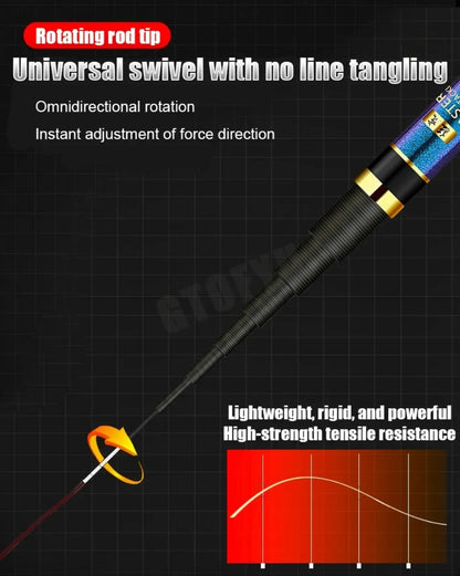 Telescopic Stream Rod 3.6M/4.5M/5.4M/6.3M/7.2M/8M/9M Carbon Reservoir Pond Fishing Rod Super Light Hard Fiber Hand Fishing Pole