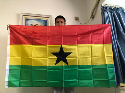 SKY FLAG Ghana Flag 150x90cm High Quality Polyester Hanging Ghana National Flags Double Sided Printed Ghana Flag Banner