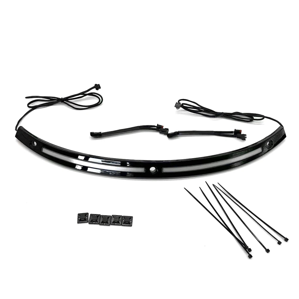 Motorcycle Windshield Trim Light With Gentle Grow For Harley Davidson Touring 2014-2023 Aluminum Alloy