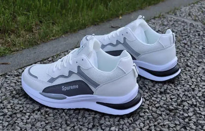 New Spring Autumn Men's Breathable Mesh Sports Shoes Korean Style Lightweight Casual Shoes Soft Bottom Running