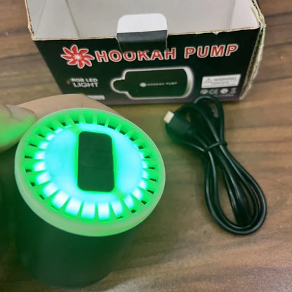 Usb Recharging Shisha Pump With RGB Led Light Hookah Electronic Strong Air Smoker for Starter Save Breath Accessories