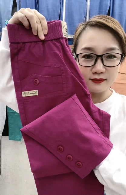 Women Cotton Linen Harun Pants Summer Loose New 2023 Ladies High Waist Versatile Thin Slim Casual Pants Female Nine-Point Pants