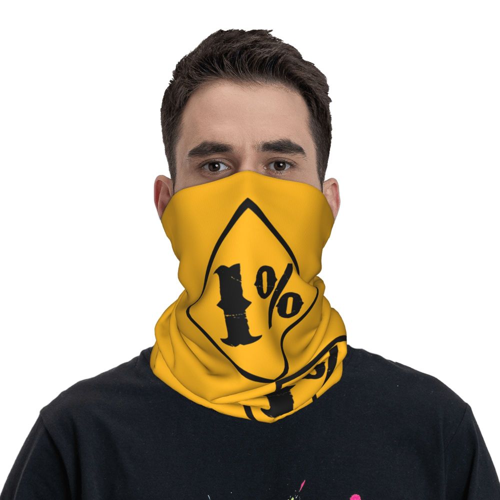 Custom 1 Percenter Essential Sons Bandana Neck Gaiter for Ski Camping Men Women Wrap Scarf TV Show Anarchy Headband Warmer