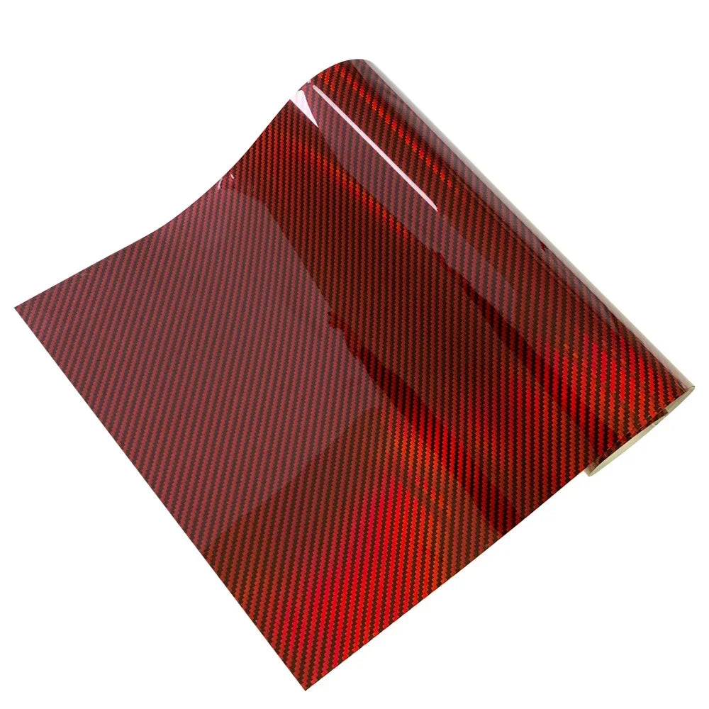 Red Series Wrap Vinyl Car Wrapping Film Bubble-free Vehicle Decoration PET Waterproof External Car Stickers Carbon Fiber Glossy