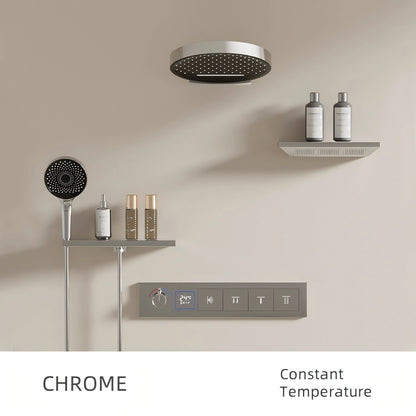 Shower System Set 2025 in Wall Mount With Thermostatic Multi-Function Mixer Rainfall For Showering Luxury Bathroom Smart Home