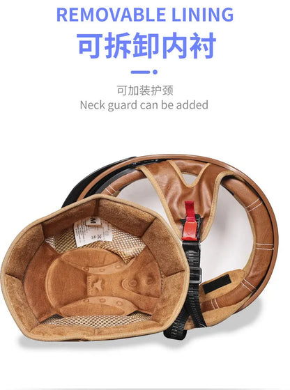 Retro helmet motorcycle helmet motorcycle half helmet four seasons summer wear endoscopic safety hat helmet cruise helmet Riding