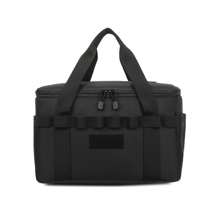 Outdoor Camping Tactical Bag - 14L Large Capacity Multi-Functional Tool & Picnic Gear Organizer with Multiple Compartments Black