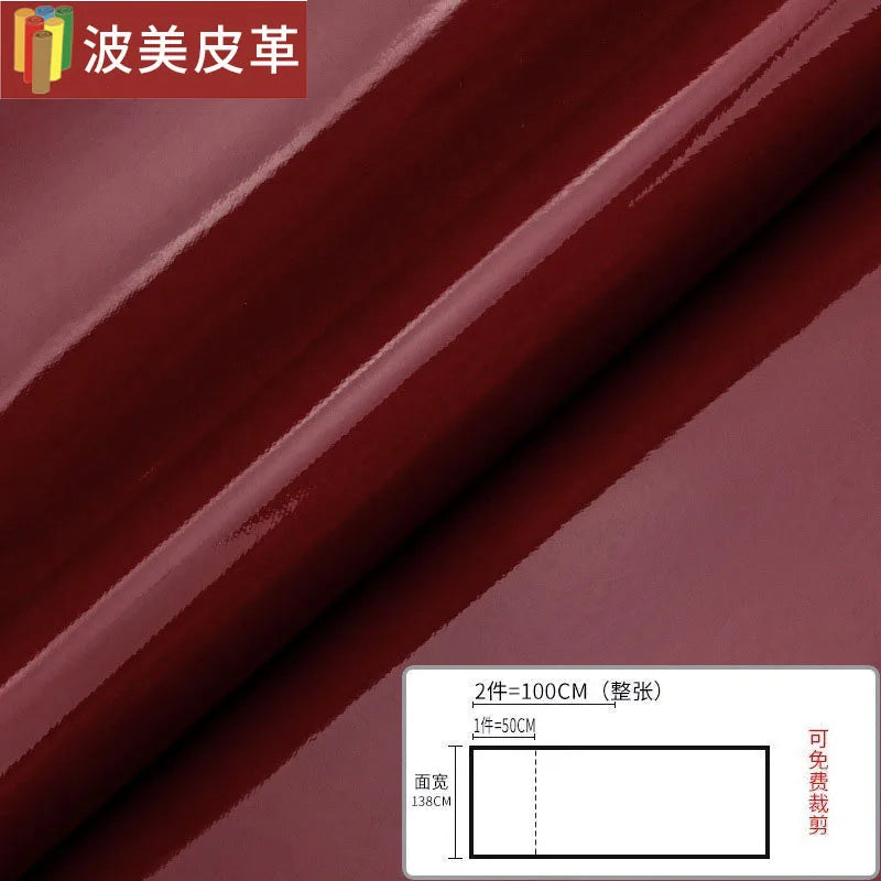 Pvc Patent Leather Fabric By The Meter for Jacket Skirt Bag Clothes Diy Sewing Cloth Waterproof Slightly Hard Wearable Glossy