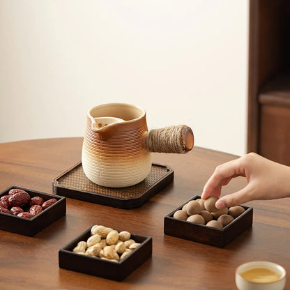 Ceramic Baked Milk Tea Pot Can Be Dry Boiled Boiled Tea Warm Milk Pot Teapot Tea Infuser