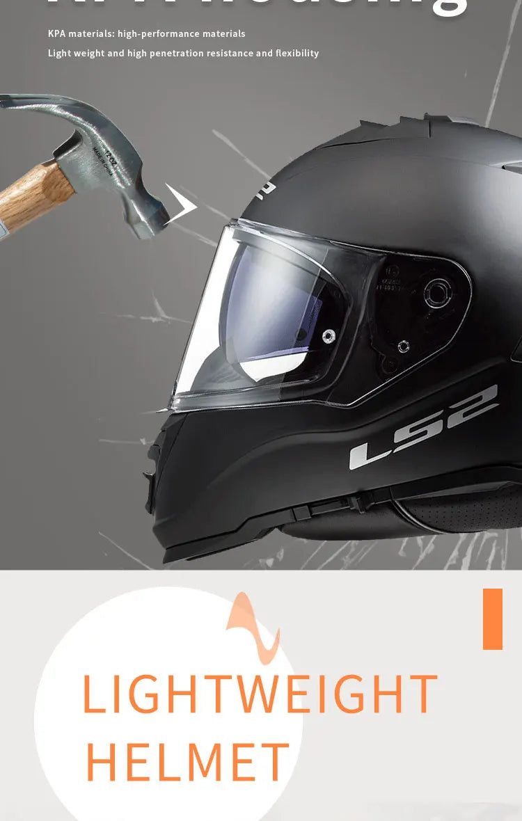 Capacete LS2 STORM Motorcycle Helmet ls2 ff800 full face helmets casque moto casco ECE Certification