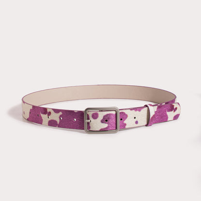 Newest 2.9cmX100cm Wide woman Square buckle Belt dairy cattle Striped Print Ladies Dress Belt Clothing accessories decoration