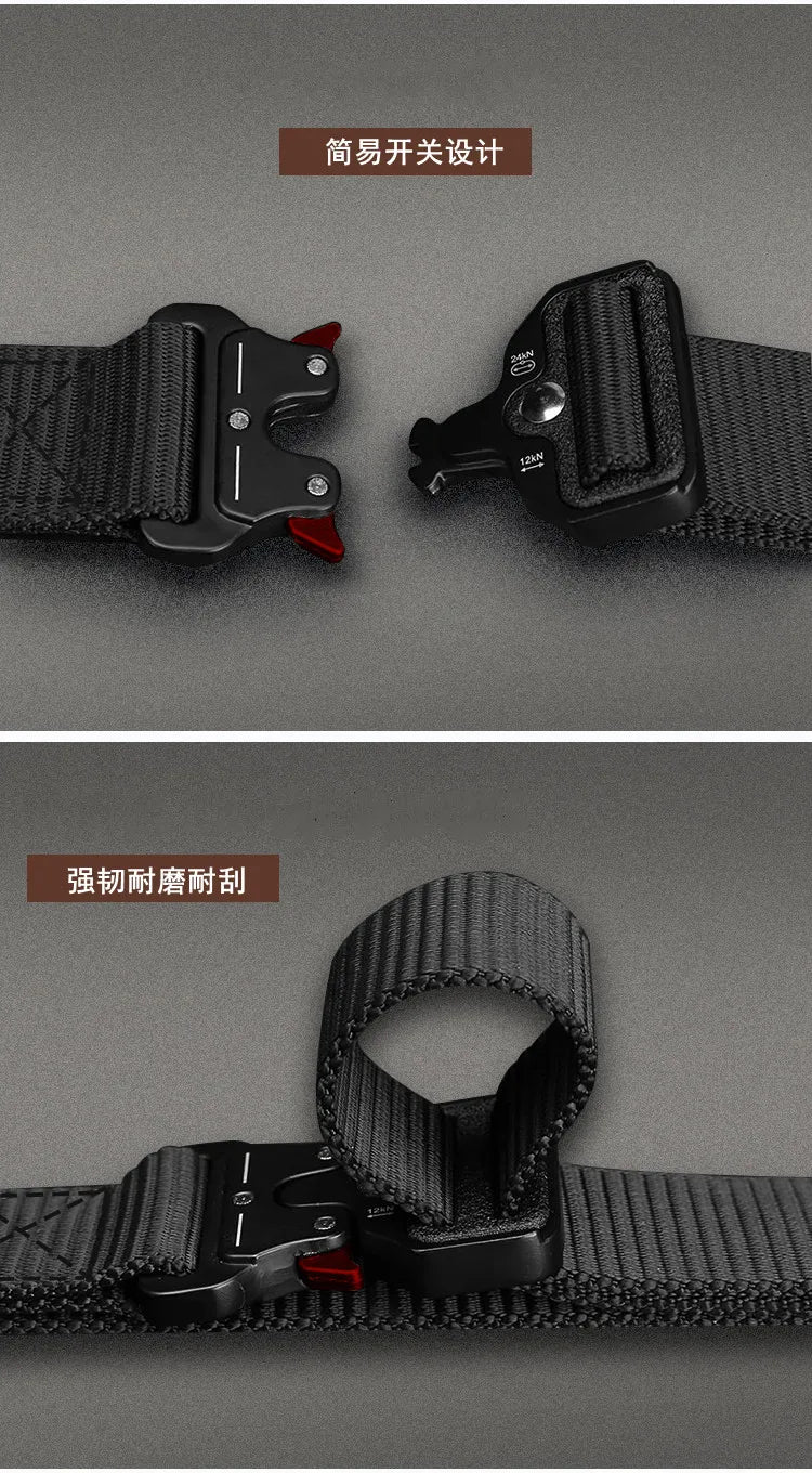 1 piece tactical belt for men; outdoor sports and leisure quick release buckle belt; hot sale