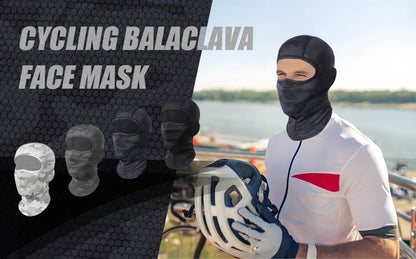 Motorcycle Cooling Full Face Mask Summer Breathable Motorbike Riding Hood Neck Cover Motocross Cycling Helmet Headgear