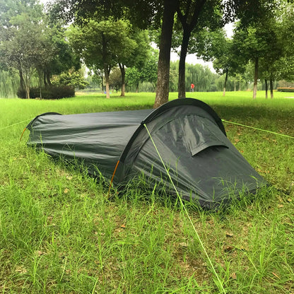 Portable Backpacking Tent Outdoor Camping Sleeping Bag Tent Beach Lightweight Single Person Sleeping Bag Tent with Storage Bag