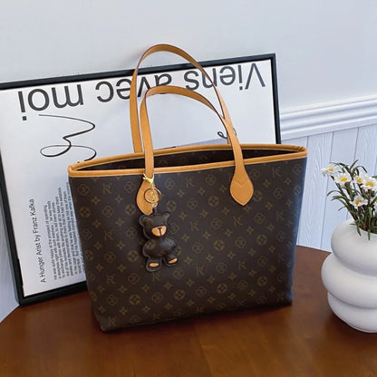Luxury High Capacity Tote Bags for Women 2024 High Quality Soft Leather Shoulder Bag Designer Female Casual Shopping Handbag Sac