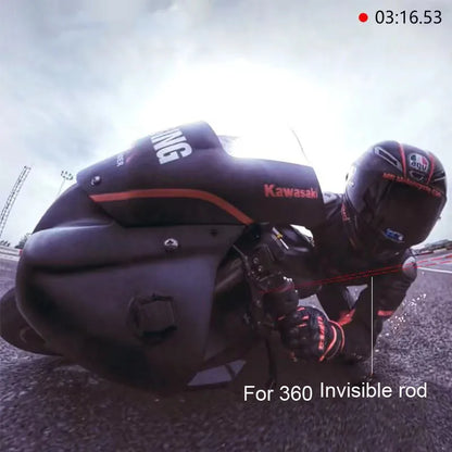 Motorcycle Bike Selfie Stick for INSTA360 X2/X3 Handlebar Mount Camera Bracket 27.9cm-113.5cm Adjustable Length 1/4 Inch Screw