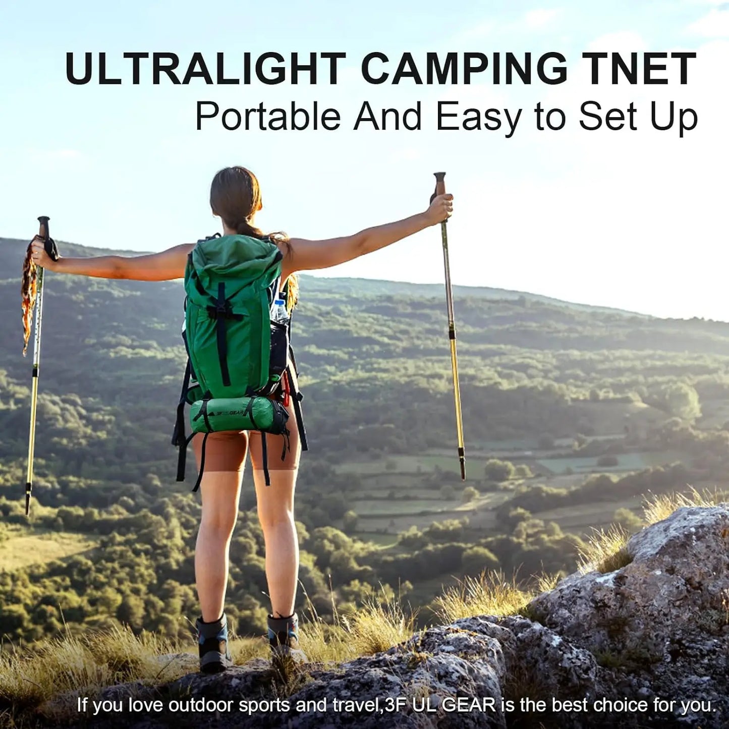 3FULGEAR Lanshan1 Pro Outdoor Ultralight Camping Tent for 1 Person 3/4 Season Professional 20D Nylon Double Sided Silicone Tent