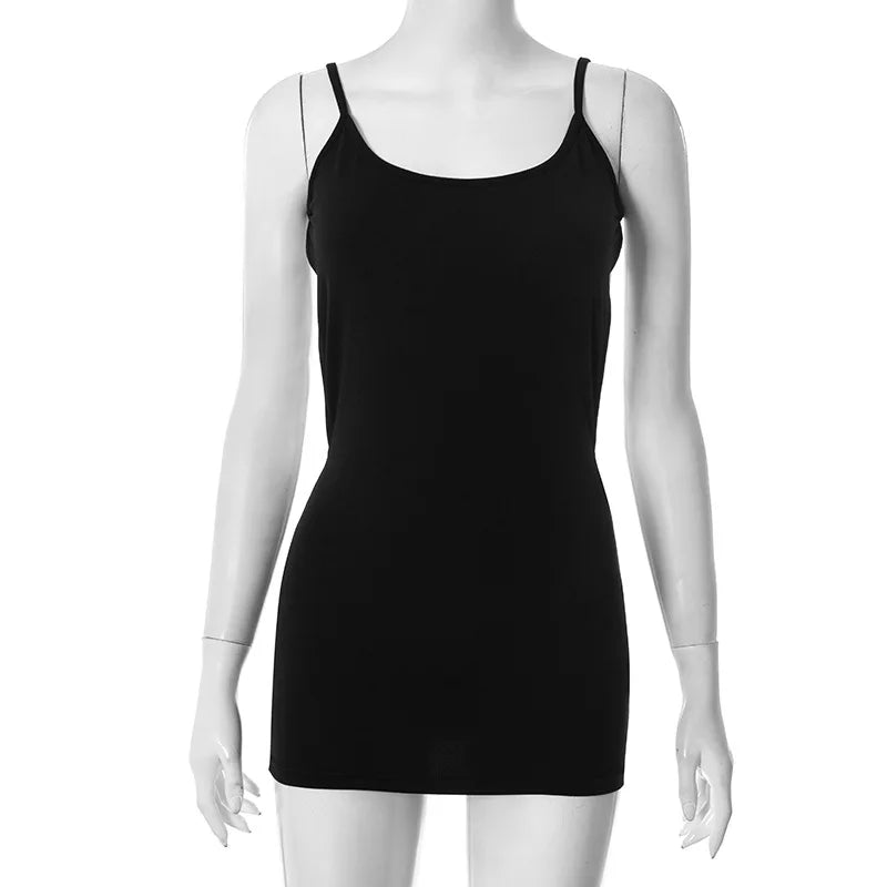 Summer Spring Sexy Backless Y2K Black Women Mini Dress Outfits Party Club Birthday Sleeveless Bodycon Short Dresses Vestido Gift