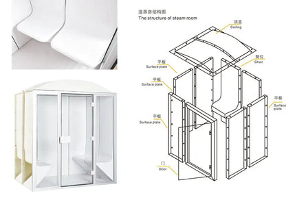 Customization Luxury Acrylic Steam Shower Room/shower Cabin/bathroom/spa Sauna