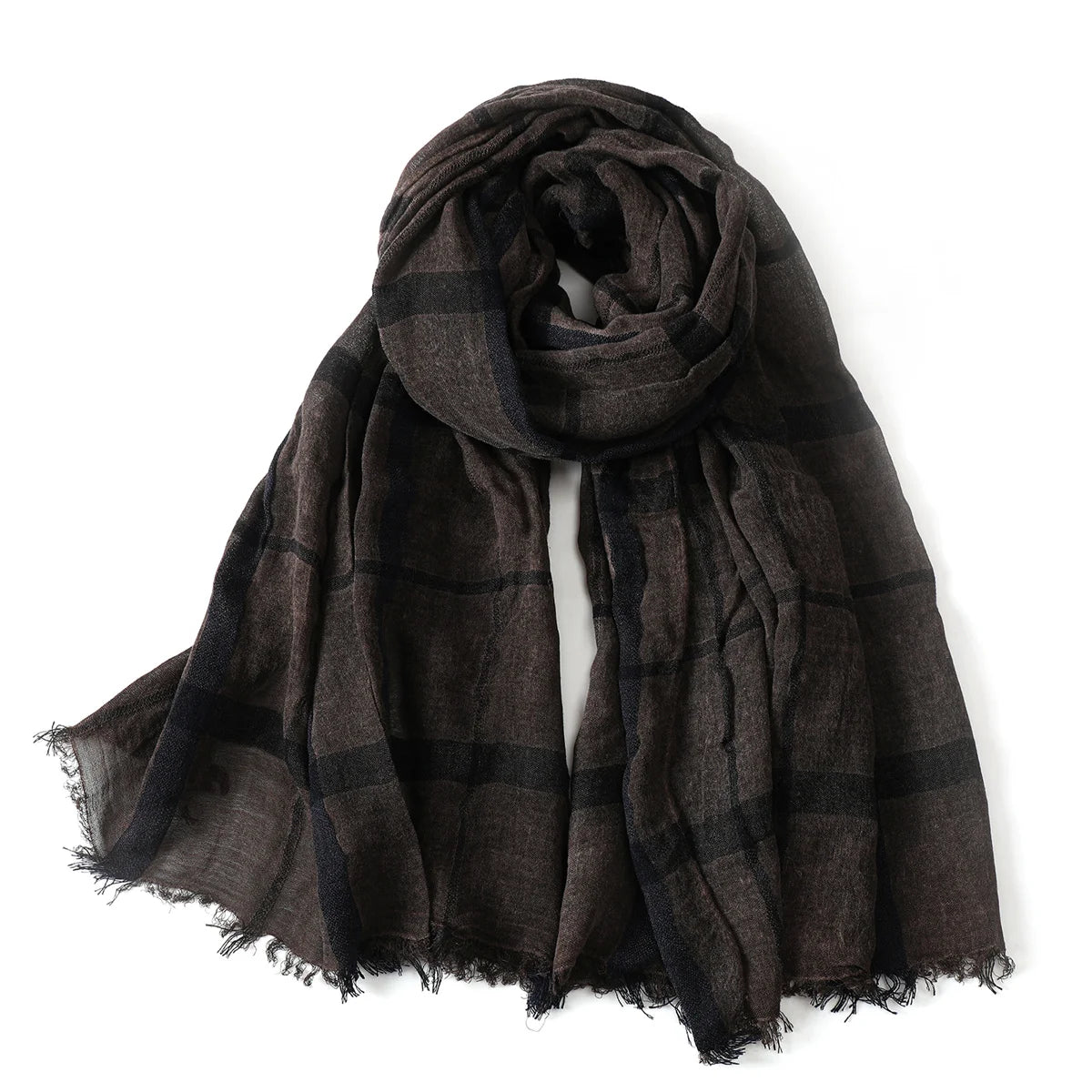 Fashion Plaid Cotton Linen Men Scarves Autumn Winter Warm Men's Scarf Short Tassel Bufanda Male Accessories Pashmina Shawl