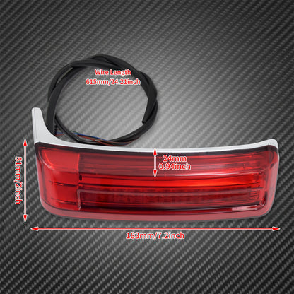 2xMotorcycle LED SaddleBag Turn Lamp Light Run Brake Light For Harley Touring Street Glide Road King FLHR Limited CVO 2014-2022