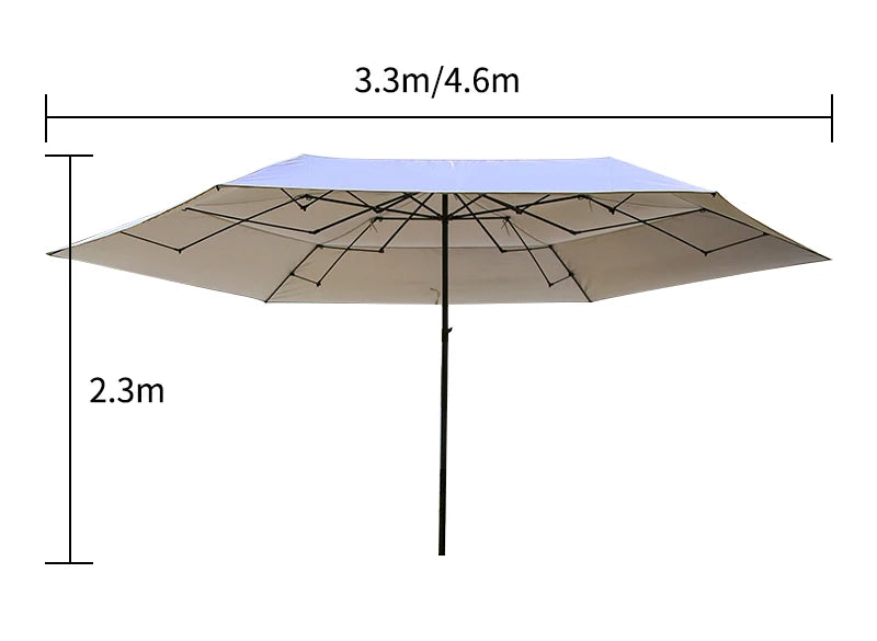 Parasol Beach Pool Easy Folding Metal Folding Wagon Cart Shading Garden Camping Umbrella for Outdoor Heat Insulation