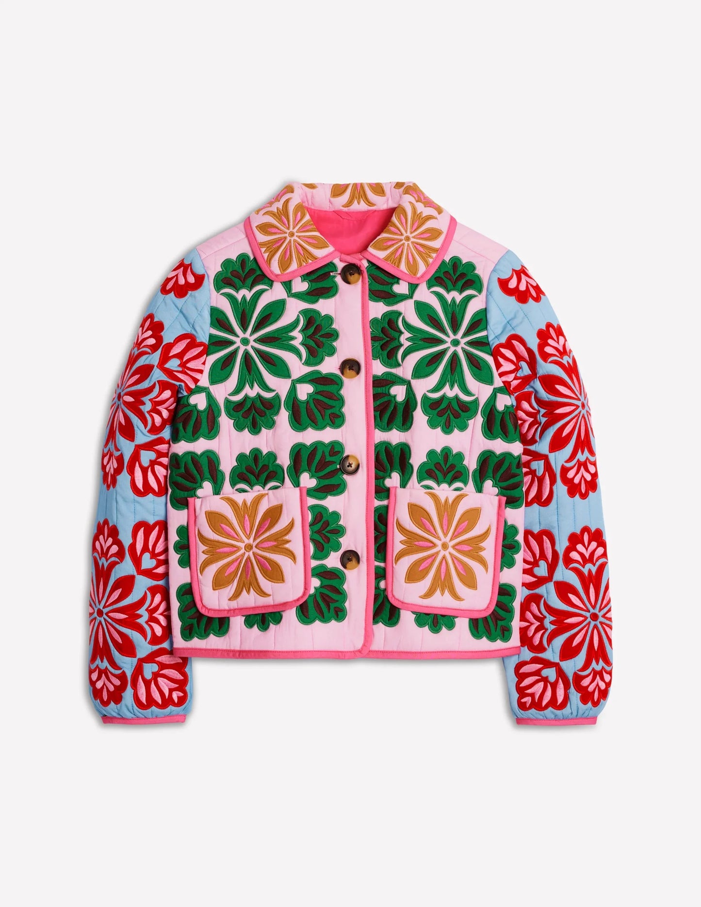 2025 Winter Women's Flower Print Parkas Lapel Single-breasted Long Sleeve Pocket Quilted Coat Female Vintege Lady New in Outwear
