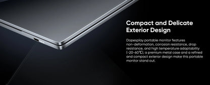 Dopesplay 14.1Inch Portable Monitor Lapdock Built-in 50000mAh Battery 10-Points Touchscreen 1080P HDR IPS Second Screen Extender