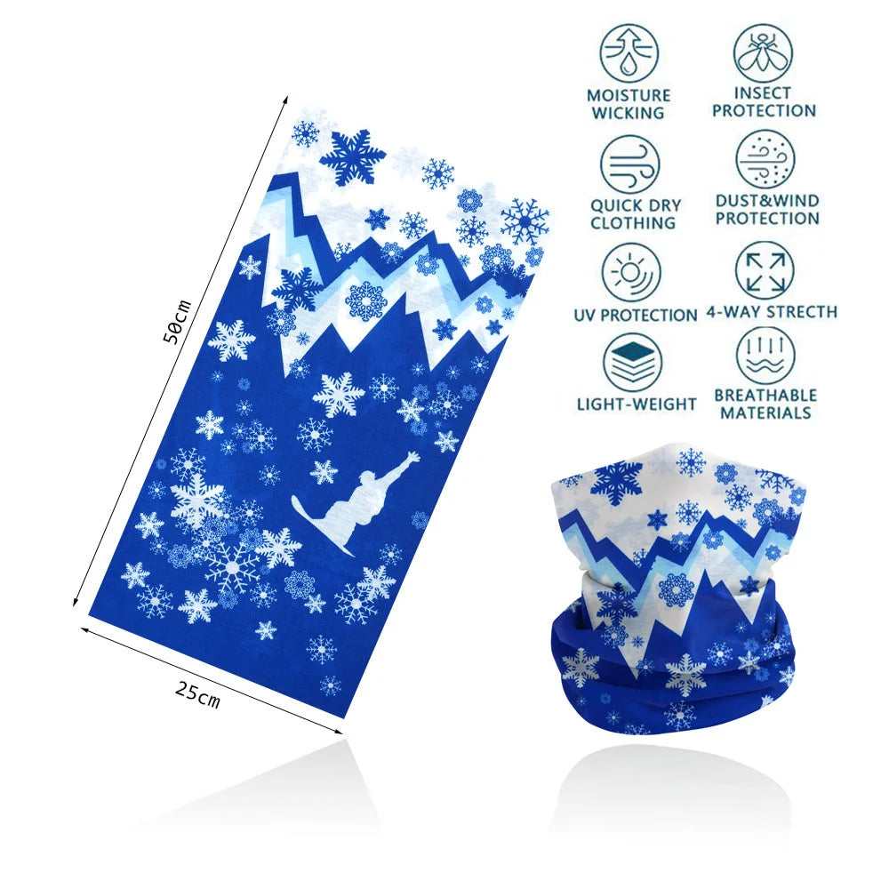 Motorcycling Running Outdoor Sports Face Bandanas Men Neck Warm Gaiter Women Headscarf UV Protection Seamless Tube Face Shield