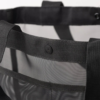 Solid color gauze handbag transparent storage bag shoulder bag beach bag Large capacity mall transparent net shopping bag 1 pc