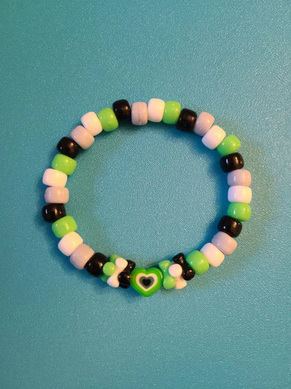 Rainbow Kandi Pride Bracelet Handmade Beaded Stretch Bracelet For Festival & Party