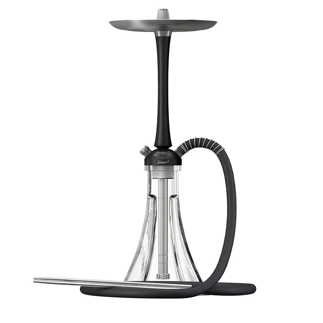 MattPear Simple Hookah Shisha Set 304 Stainless Steel 56cm single tube Large Hookah Shisha Set With Bottle