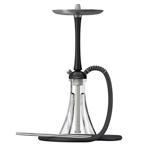 MattPear Simple Hookah Shisha Set 304 Stainless Steel 56cm single tube Large Hookah Shisha Set With Bottle