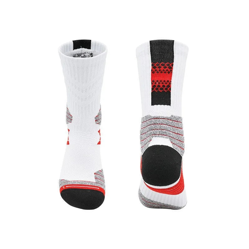 Practical Basketball Socks for Man Kids Thickened Towel Bottom Professional Medium Tube Sports for Elite Running Cycling