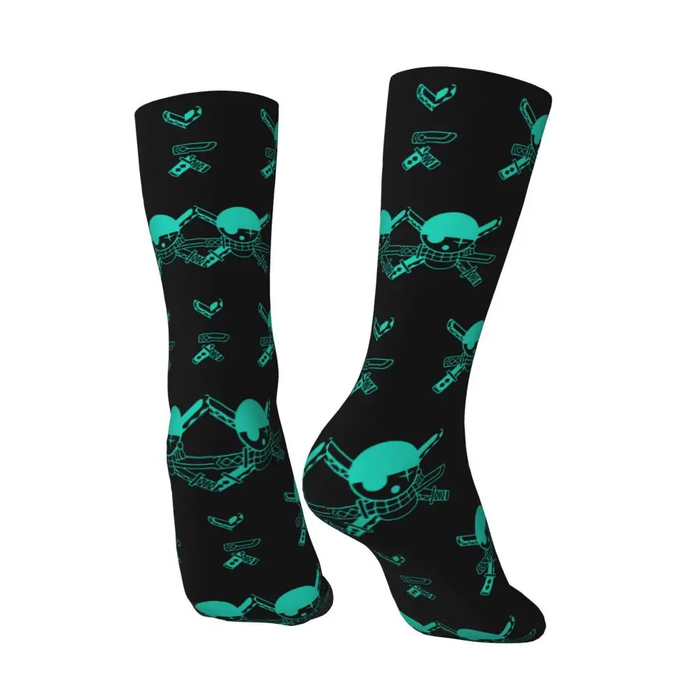Fashion Men's Socks Harajuku Tony Tony Choppers Sock Luffys Zoros Trafalgar Law Anime Women's Socks Spring Summer Autumn Winter