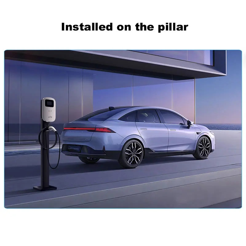 JIGU SAE J1772 EV Charger Type 1 Wallbox Electric Vehicle Charging Station EVSE 7KW 32A 220V 1 Phase Car Charger With Screen