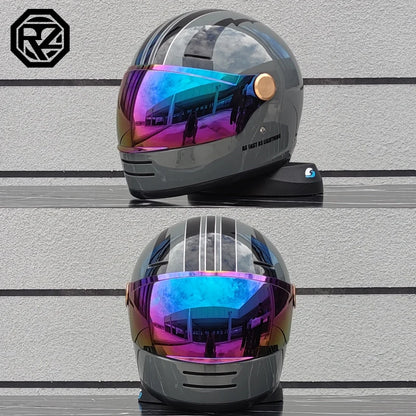 ORZ Motorcycle Helmet DOT Certification Retro Full Face Off Road Helmet Cascos Para Motos Capacete Casco Moto