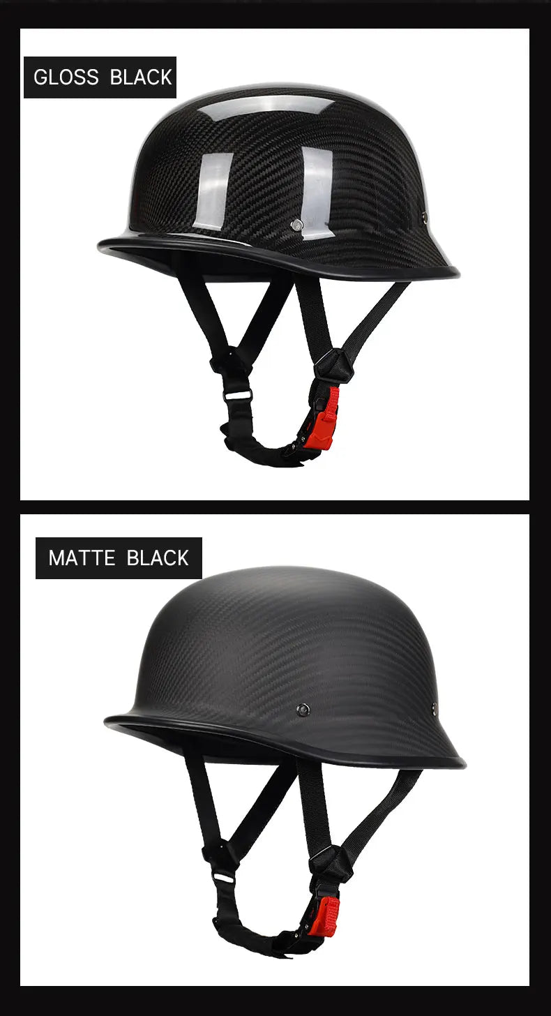 Newest Trend Motocycle Helmets Carbon Fiber Half Face Helmet Ultra Lightweight Carbon Shell Safety Cap DOT Approved 1/2 Helmet