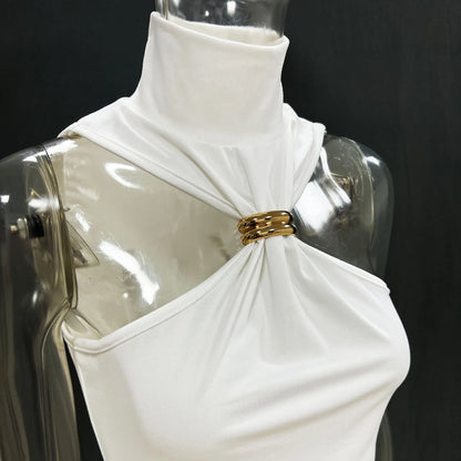 Tuularose Women Summer Tank Top Fashion Solid Sleeveless Strapless Tight T-Shirt Top Sexy High Street Vintage Vest Camisole 2025