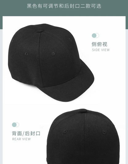 Short Brim Baseball Cap Small Head Women Flat Bill Sport Sun Hat Men Oversize Large Snapback Cap 52-54cm 55-57cm 58-60cm 61-63cm