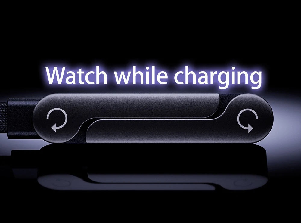 240W 2-in-1 Type C to USB C Fast Charging Data Cable Foldable Phone Holder Type C Fast Charging cabo For iPhone 17 Black/Orange