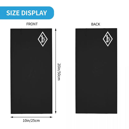 One Percenter 1% Bandana Neck Gaiter Printed Motorcycle Club Biker Wrap Scarf Multifunctional Headwear Outdoor Unisex Adult