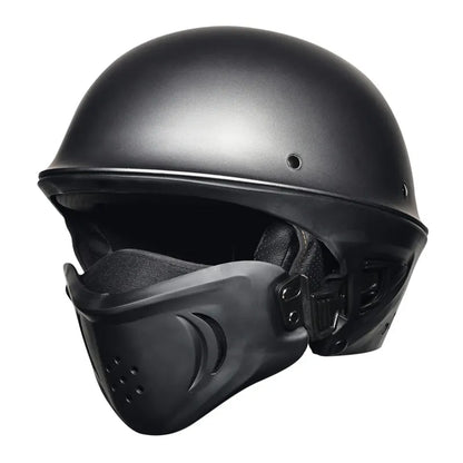 Malakas na lokomotiko buong helmet retro motorsiklo helmet rogue kumbinasyon kalahating helmet