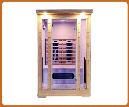Customization High Quality Home Family Sauna Room Solid Wood Electric Steam Control Panel Optional Customization for 2 People