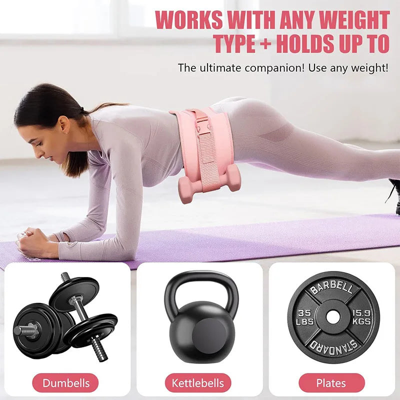Home Gym Fitness Equipment Hip Bridge Weight Belt Fitness Waist Training Belt Dumbbell Hip Push Belt Waist Support Adjustable
