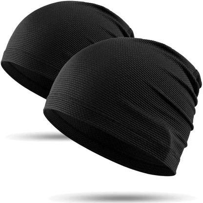 2PCS Quick-drying Running Caps Summer Breathable Cool Sports Hats Outdoor Cycling Hiking Baseball Skullies Stretchy Beanies Hat