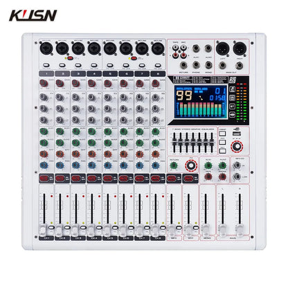 8 Channel 99 DSP Professional Audio Mixer Sound Mixing Console Soundcraft Sound Mixer with Bluetooth USB