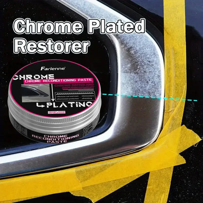 NEW Chrome & Metal Polishing Paste - Car Plating Restoration Cream for Shiny Wheels, Bumpers & MoreChrome & Metal Polishing