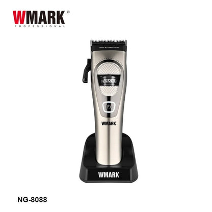 WMARKNG- 8088 external rotor brushless hair clipper with 7200 rpm high speed, 440C precision steel blade, oil head with gradual